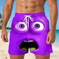 thumbnail image 2 of XINPING Plus Size Linen Shorts Men Casual Funny/novelty Print Quick-Dry Spring Break Swim Trunks with Pockets Upf 50+ Sun Protection Beach Shorts Bathing Suits, 2 of 5