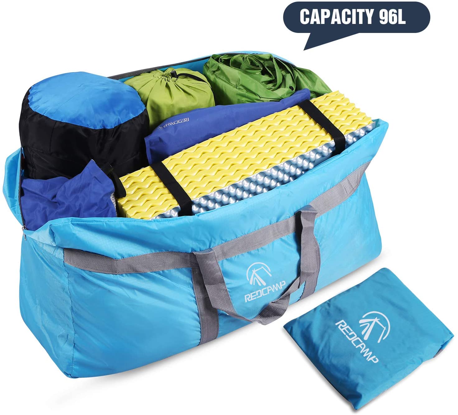 REDCAMP Extra Large 31'' Duffle Bag 96L Blue Lightweight, Waterproof Travel Duffel Bag Foldable for Men Women - image 5 of 9