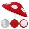 thumbnail image 3 of Accesorio de disfraz con forma de hongo rojo de felpa para adulto, 3 of 6