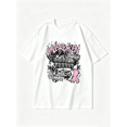 thumbnail image 2 of Women's Oversized White T-Shirt with "UNBROKEN" Graphic Print, Loose Fit Streetwear Tee Top for Summer Casual Wear, 2 of 7