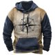thumbnail image 3 of Sudadera con capucha con gráfico de brújula retro para hombre, sudadera de manga larga de gran tamaño, sudadera con capucha con estampado completo, ropa de calle vintage para hombre, 3 of 4
