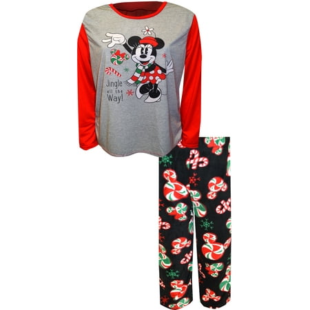 

Centric Brands Women s Minnie Mouse Christmas Jingle All the Way Women s Pajama Set (X-Large)
