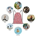 thumbnail image 6 of Honeii Strawberry Print Drawstring Backpack,Drawstring Bags String Backpack Gym Cinch Sack Backpack Sport Bag Draw-Medium, 6 of 6