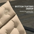 thumbnail image 6 of Buytoshop Outdoor Chaise Lounge Cushion, Tufted Thick Patio Lounge Chair Cushion with Ties, 74.8" x 22" x 4", Beige, 6 of 11