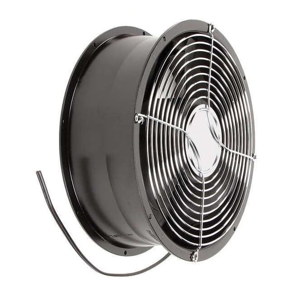 Standard Round Axial Fan, Round, 115V AC, Plastic/Steel, 10 in W.