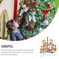 thumbnail image 4 of Ounissouiy Oficina Hotel Navidad temática colgante decoración portátil árbol de Navidad ventana alegre colgante vacaciones Festival ornamento Kits de decoración para fiestas 6 cabezas Ounissouiy HA069810-05B, 4 of 6