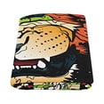 thumbnail image 2 of CADecor Abstract Roaring Lion Throw Blanket Bed Sofa Blanket 58x80 inches, 2 of 3