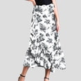thumbnail image 3 of Maxi Skirts for Women High Waisted A-Line Hawaiian Soft & Breathable Spring a Line High Waisted Wedding Guest Party Long Skirt, 3 of 5