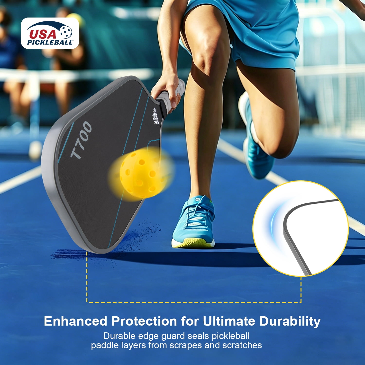 Zacenei Pickleball Paddles Set of 1,Graphite Fiber Pickle Ball Paddle,Lightweight Pickleball Rackets 1Pack for Adult Teenager w/Balls,Bag,Professional Equipment for Beginners Intermediate,Grey