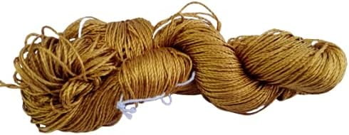 Knitsilk Reeled Mulberry Silk Yarn, Soft Silk Yarn, 3 ply Yarn, 260 Yards, 50 Grams (Golden Mustard)(Pack of 1)