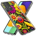 thumbnail image 2 of MUNDAZE Samsung Galaxy A22 5G Shockproof Clear Hybrid Protective Phone Case Colorful Yellow Pink Folk Style Floral Spring Flowers Cover, 2 of 5