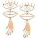 thumbnail image 1 of GoldOjos Divertidos, Labios, Costuras, Pendientes Huecos, Diseño, Pendientes De Aleación Divertidos De Oro -, 1 of 4