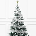 thumbnail image 3 of QualitChoice Xmas Double Layer Cloth Decorative Ribbon Lights Holiday Christmas Tree Room Bar Coffee Shop Ornaments Silver, Warm 2M 1Set, 3 of 6
