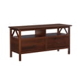 thumbnail image 2 of Linon Moreland 2-Drawer TV Stand, Fits TVs up to 40", Antique Tobacco, 2 of 9