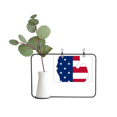 thumbnail image 1 of Michigan America USA Map Stars tripes Flag Metal Picture Frame Cerac Vase Decor, 1 of 2
