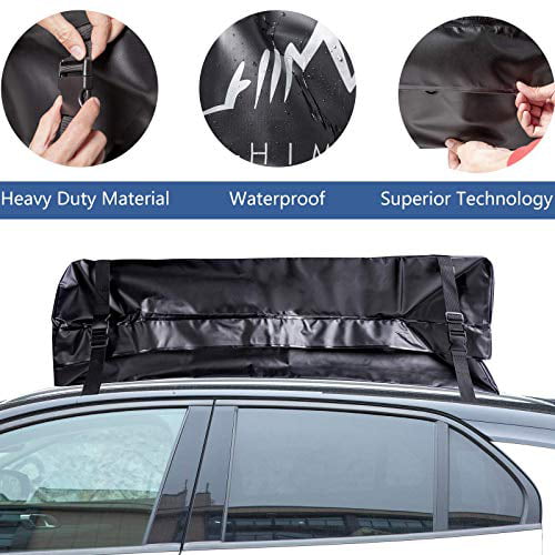 Blueshyhall Car Roof Bag 15 Cubic Feet Rooftop Cargo Carrier for All Vehicle with Rack