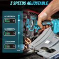 thumbnail image 4 of Seesii 1/2'' Cordless Impact Wrench 1000N.m, 2400RPM High Torque 740ft-lbs Brushless Impact Gun, Powered Impact Driver w/ 2x 4.0Ah Batteries & Fast Charger for Truck Tires, Automotive Repair, WH760, 4 of 9