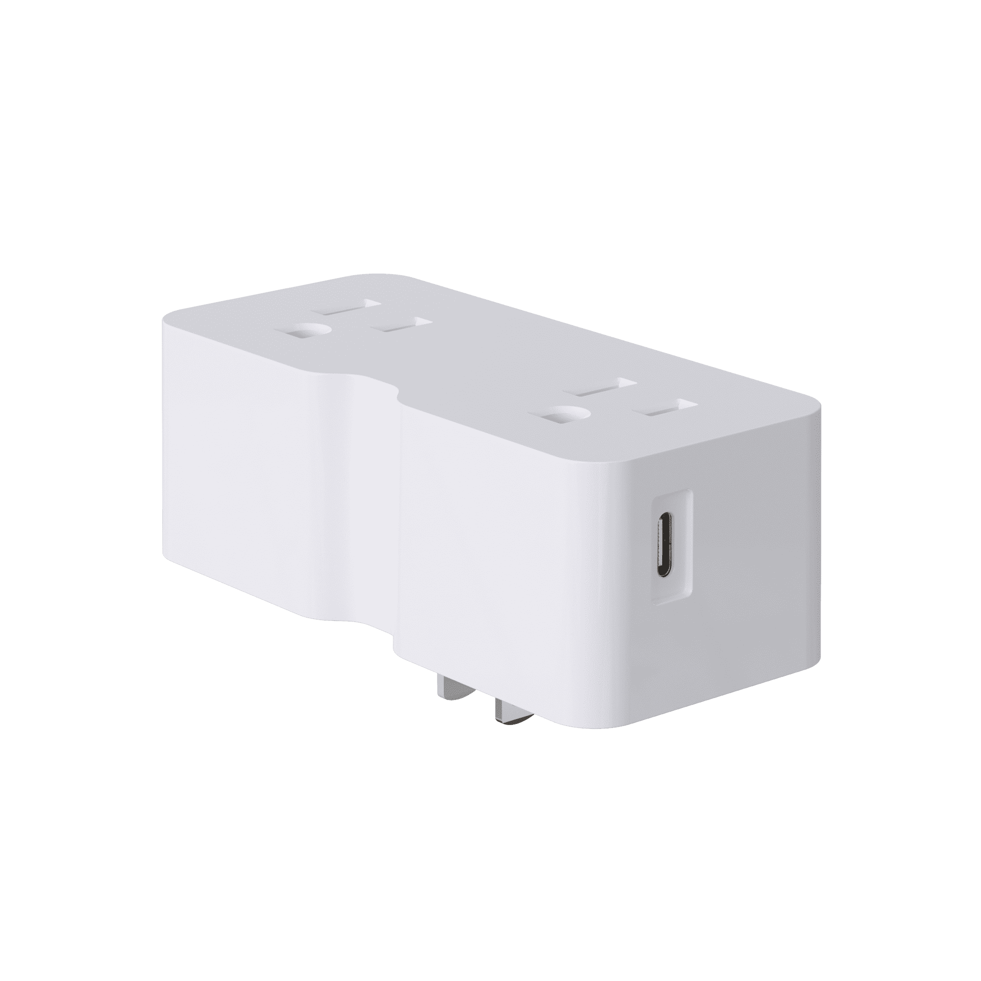 ELEGRP 2 Prong to 3 Prong USB Outlet Plug, Outlet Extender with 2 USB