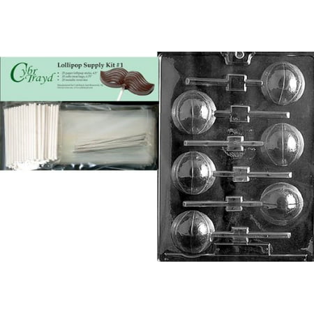 

Cybrtrayd 45StK25S-S027 Basketball Lolly 3D Sports Chocolate Candy Mold Includes 25 Lollipop Sticks 25 Cello Bags and 25 Silver Twist Ties