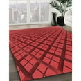 thumbnail image 3 of Ahgly Company Machine Washable Indoor Round Transitional Red Area Rugs, 7' Round, 3 of 7