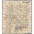 thumbnail image 2 of Vintage Maps 15x17 Black Modern Framed Museum Art Print Titled - China 1864, 2 of 4