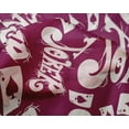 thumbnail image 4 of oneOone Silk Tabby Dark Magenta Fabric Joker & Poker Text Quilting Supplies Print Sewing Fabric By The Yard 42 Inch Wide, 4 of 4