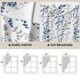 thumbnail image 5 of Navy Blue Grey Botanical Swag Valances for Windows, Kitchen Curtains 36 Inch Length 2 Panels Set, Spring Floral Summer Farmhouse Short Curtains for Small Windows Rod Pocket Cafe Curtains 28"x36", 5 of 8