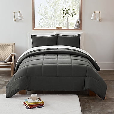 Ensemble de Couette Réversible 3 Pcs Double/Grand à Rayures Coucher de Soleil