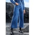 thumbnail image 3 of Versatile High Waist Denim Jeans with Center Seam - Perfect for Casual Fall Outfits | [ZhiHiMeRi] | 4, 3 of 12