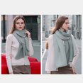 thumbnail image 5 of Bufandas de invierno para mujer, bufanda de punto grueso para clima frío, bufanda gruesa y cálida, bufandas largas y grandes de gran tamaño, 5 of 5