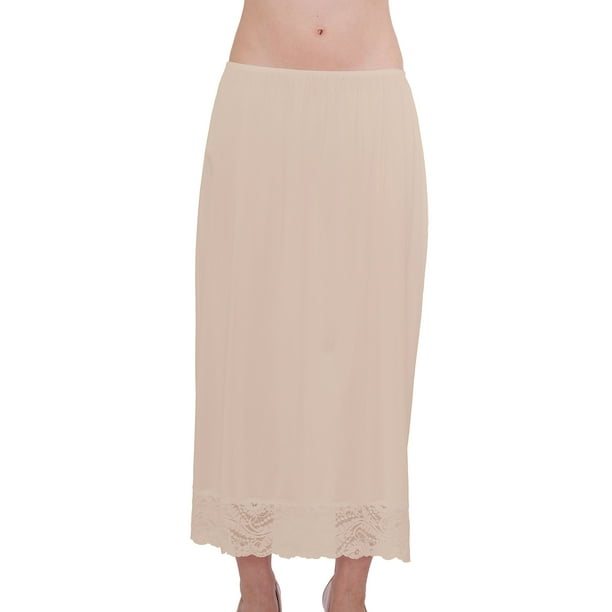 Under Moments Women's Maxi, Half Slip Vintage Style 32 with All Around Lace