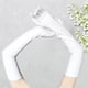 thumbnail image 5 of Guantes de cuero, guantes elásticos de 21 pulgadas, disfraz blanco Hugo Guantes largos, 5 of 8