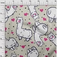 thumbnail image 3 of oneOone Silk Tabby Beige Fabric Sheep Nursery Decor Dress Material Fabric Print Fabric By The Yard 42 Inch Wide, 3 of 6