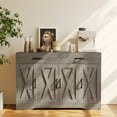 thumbnail image 7 of Walsport Sideboard Cabinet with Drawers, 47" W Sideboard Buffet Storage Cabinet with Storage for Kitchen, Farmhouse Coffee Bar Cabinets with Shlves and Doors for Dining Room, Hallway (Grey), 7 of 7