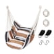 thumbnail image 1 of Hommtina Hamaca con cuerda para colgar, columpio máximo de 300 libras, silla colgante con bolsillo y durabilidad, perfecta para exteriores, hogar, dormitorio, patio (almohadas no incluidas), color caq, 1 of 1