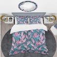 thumbnail image 2 of Designart 'Handdrawn Tropical Flowers' Mid-Century Modern Duvet Cover Set, 2 of 4