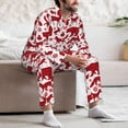 thumbnail image 7 of Wukai red plaid Moose Bunny bear Men's Long-Sleeve Pajama Set - Comfortable Sleepwear with Button-Down Shirt and Pants-X-Large, 7 of 7