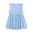 thumbnail image 6 of PRfgtbd Toddler Girl Dress Girls Summer Dresses Easter Cartoon Applique Short Sleeve Casual T-Shirt Dress Kids Sundress Party Daily Wear Stylish Dresses, 6 of 7