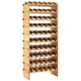 thumbnail image 1 of 36 Bottles Stackable Modular Wine Rack, 4 Tier Wooden Wine Storage Rack, Bamboo Wine Display Shelves, Wobble-Free Wine Holder Freestanding Floor Wine Bottle Rack for Bar Cellar, 1 of 6