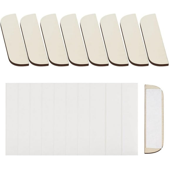 24Pcs 3.5 Inch Hinge Repair Kit Wooden Hinge Filler Plate Wooden Plate Door Hole Cover Hinge Repair Accessories Kitchen Cabinet Hinges Cabinet Door Hinge Blanks with Double Sided Tapes Mixed Color