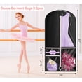 thumbnail image 2 of MISSLO Costume Dance Garment Bag with 3 Clear Zipper Pockets, Set of 2 (Black), 2 of 7