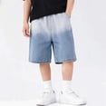thumbnail image 5 of ZOYOEN Boys Denim Shorts with Pockets- Casual Fashion Elastic Waist Baggy Kids Jean Shorts Blue Size 8, 5 of 7