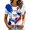 Z053-Sky Blue, variant on Oversized 4Th of July Shirts Women Independence Day Print Patriotic Short Sleeve Casual Summer Tees