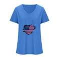 thumbnail image 2 of Camisetas Casuales de las Mujeres Gradiente Día de la Independencia Impreso Cuello Redondo, Blusa de Manga Corta para Diario, Fiesta Y Primavera Verano, 2 of 3