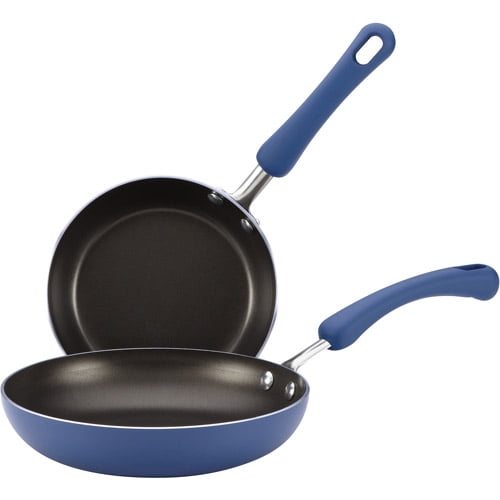  Paula  Deen  7 25 and 9 Dishwasher Safe Skillet Set  Black 