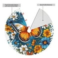 Adobk Spring Butterfly Flowers Print Christmas Tree Skirt Christmas