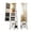 white, variant on 360° Swivel Jewelry Cabinet With Led Lights, Inside Makeup Mirror, Rotatable Full Length Mirror With Jewelry Storage,Lockable Standing Jewelry Armoire Organizer With Drawer and Wheels