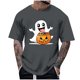 thumbnail image 1 of Blusas y camisas de manga corta y cuello redondo para hombre. Blusas/camisetas de manga corta con cuello redondo y estampado de Halloween para hombre. Blusa para hombre., 1 of 4