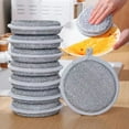 thumbnail image 6 of SOPOTUTU 10pcs Round Non Scratch Dish Scrubber Dishwashing Sponge Silver Cleaning Tool, 6 of 6