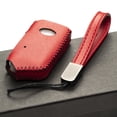 thumbnail image 4 of Vitodeco Genuine Leather Smart Key Fob Case Cover Compatible with Kia Stinger (2019-2023 Models) - 4-Button, Red, 4 of 5